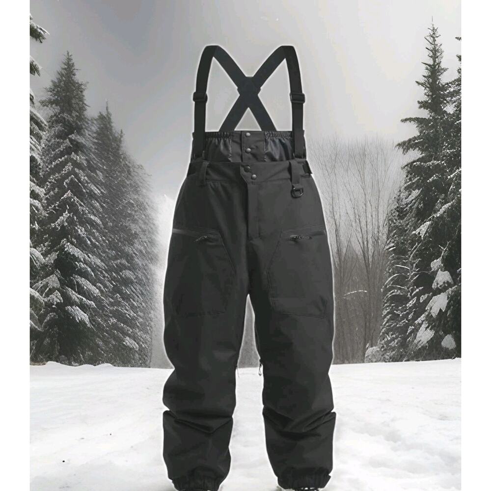 NWT GSOU SNOW Unisex Insulated Baggy Snow, Ski Snowboard Overalls Black XL